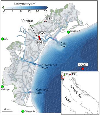Sea level and temperature extremes in a regulated Lagoon of Venice